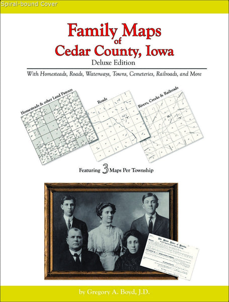Family Maps of Cedar County, Iowa (Spiral book cover)