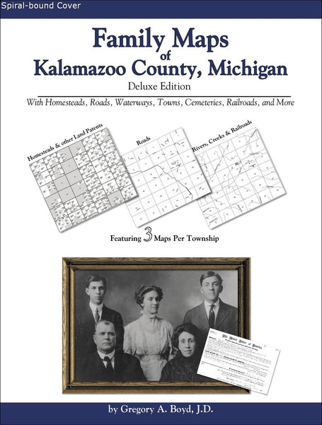 Family Maps of Kalamazoo County, Michigan (Spiral book cover)