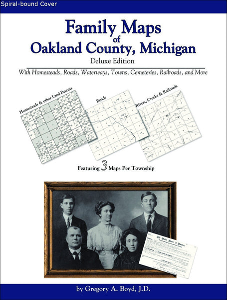 Family Maps of Oakland County, Michigan (Spiral book cover)