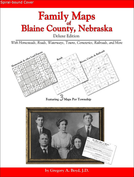 Family Maps of Blaine County, Nebraska (Spiral book cover)