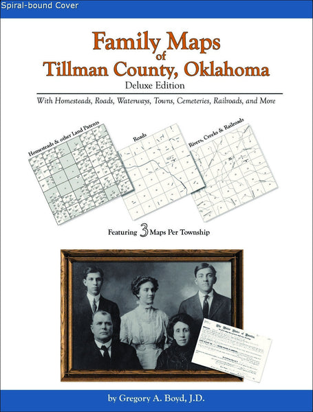 Family Maps of Tillman County, Oklahoma (Spiral book cover)