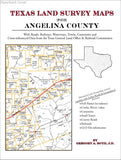 Texas Land Survey Maps for Angelina County (Paperback book cover)