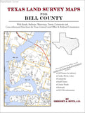 Texas Land Survey Maps for Bell County (Paperback book cover)