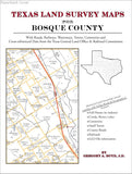 Texas Land Survey Maps for Bosque County (Paperback book cover)