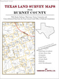 Texas Land Survey Maps for Burnet County (Paperback book cover)