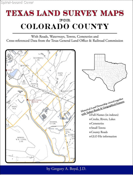 Texas Land Survey Maps for Colorado County (Spiral book cover)