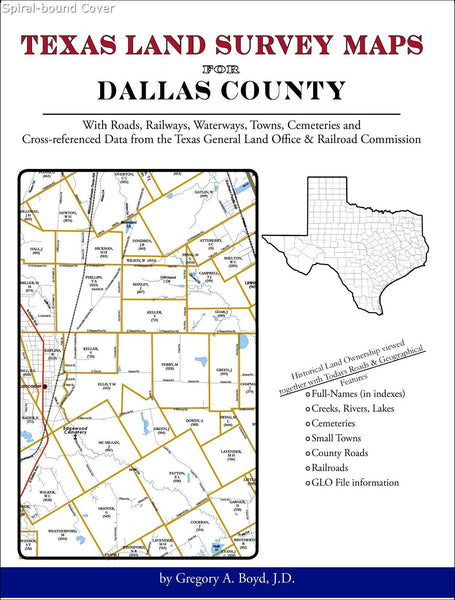 Texas Land Survey Maps for Dallas County (Spiral book cover)