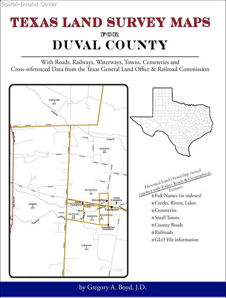 Texas Land Survey Maps for Duval County (Spiral book cover)
