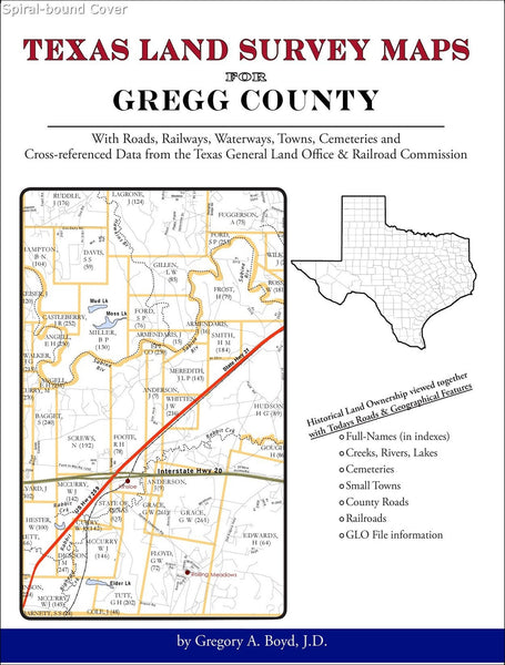 Texas Land Survey Maps for Gregg County (Spiral book cover)