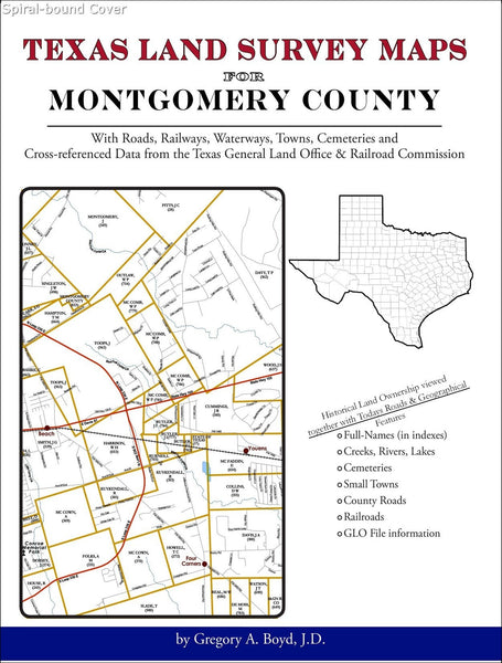 Texas Land Survey Maps for Montgomery County (Spiral book cover)
