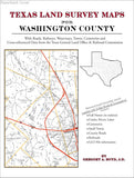 Texas Land Survey Maps for Washington County (Paperback book cover)