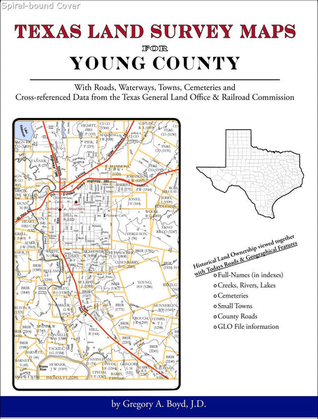 Texas Land Survey Maps for Young County (Spiral book cover)