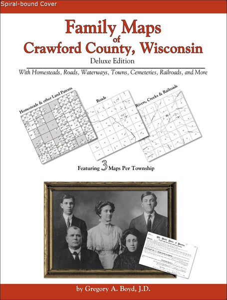Family Maps of Crawford County, Wisconsin (Spiral book cover)