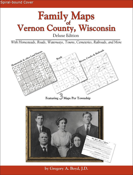 Family Maps of Vernon County, Wisconsin (Spiral book cover)