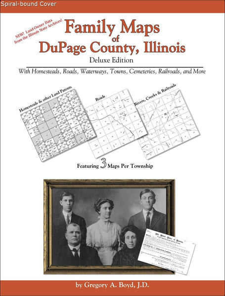 Family Maps of DuPage County, Illinois (Spiral book cover)