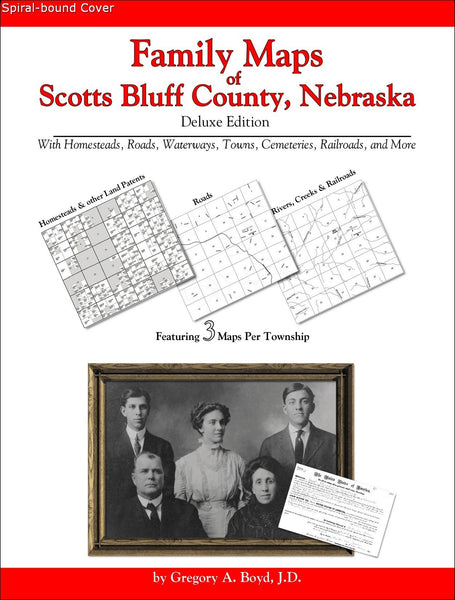 Family Maps of Scotts Bluff County, Nebraska (Spiral book cover)