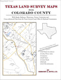 Texas Land Survey Maps for Colorado County (Paperback book cover)