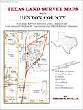Texas Land Survey Maps for Denton County (Paperback book cover)