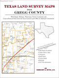 Texas Land Survey Maps for Gregg County (Paperback book cover)