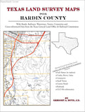 Texas Land Survey Maps for Hardin County (Paperback book cover)