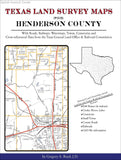 Texas Land Survey Maps for Henderson County (Spiral book cover)