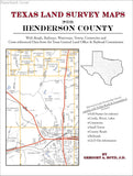 Texas Land Survey Maps for Henderson County (Paperback book cover)