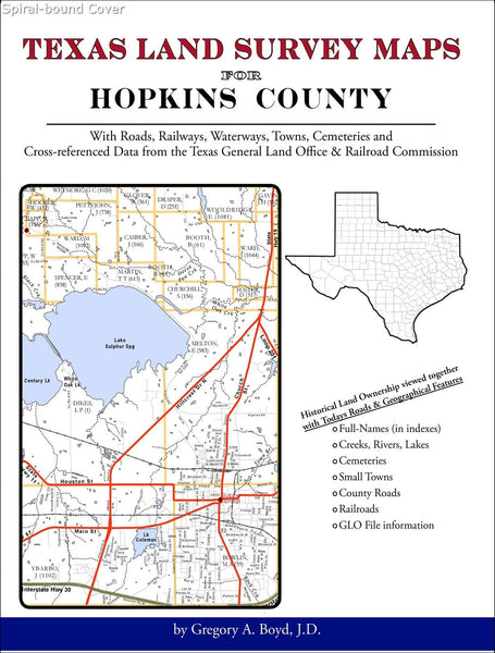 Texas Land Survey Maps for Hopkins County (Spiral book cover)