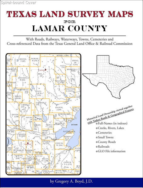 Texas Land Survey Maps for Lamar County (Spiral book cover)
