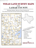 Texas Land Survey Maps for Lamar County (Paperback book cover)