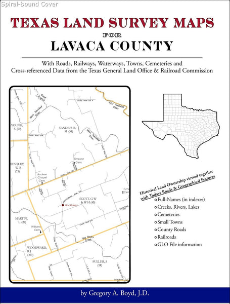 Texas Land Survey Maps for Lavaca County (Spiral book cover)