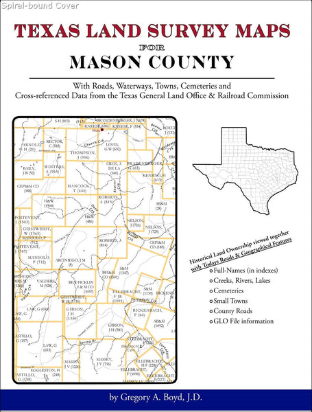 Texas Land Survey Maps for Mason County (Spiral book cover)