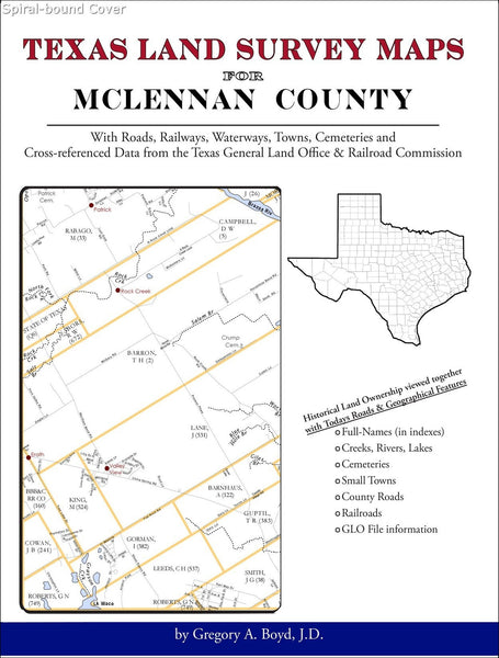Texas Land Survey Maps for McLennan County (Spiral book cover)