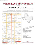 Texas Land Survey Maps for Medina County (Paperback book cover)