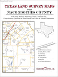 Texas Land Survey Maps for Nacogdoches County (Paperback book cover)