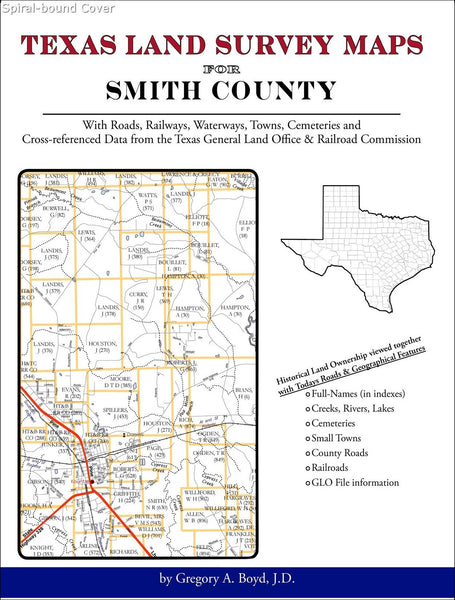 Texas Land Survey Maps for Smith County (Spiral book cover)