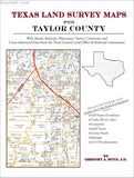 Texas Land Survey Maps for Taylor County (Paperback book cover)